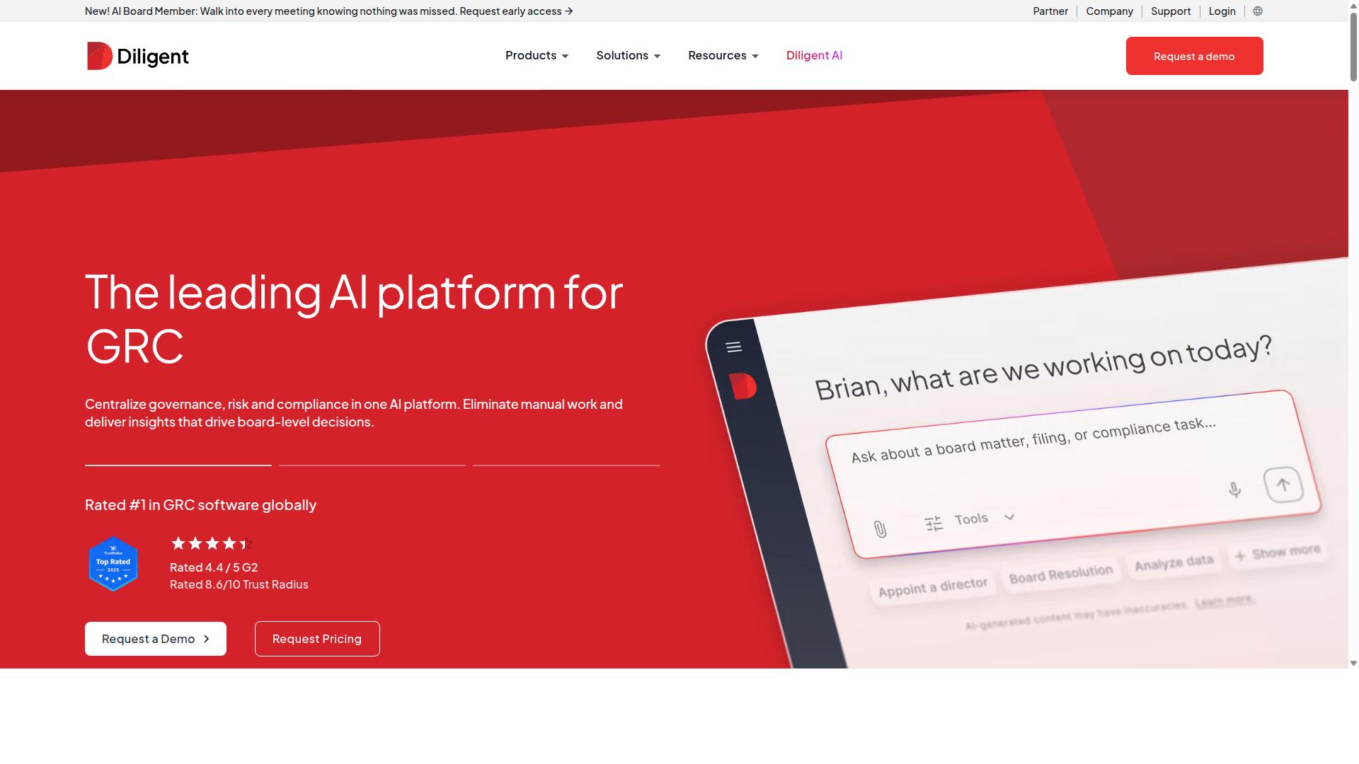 Diligent website