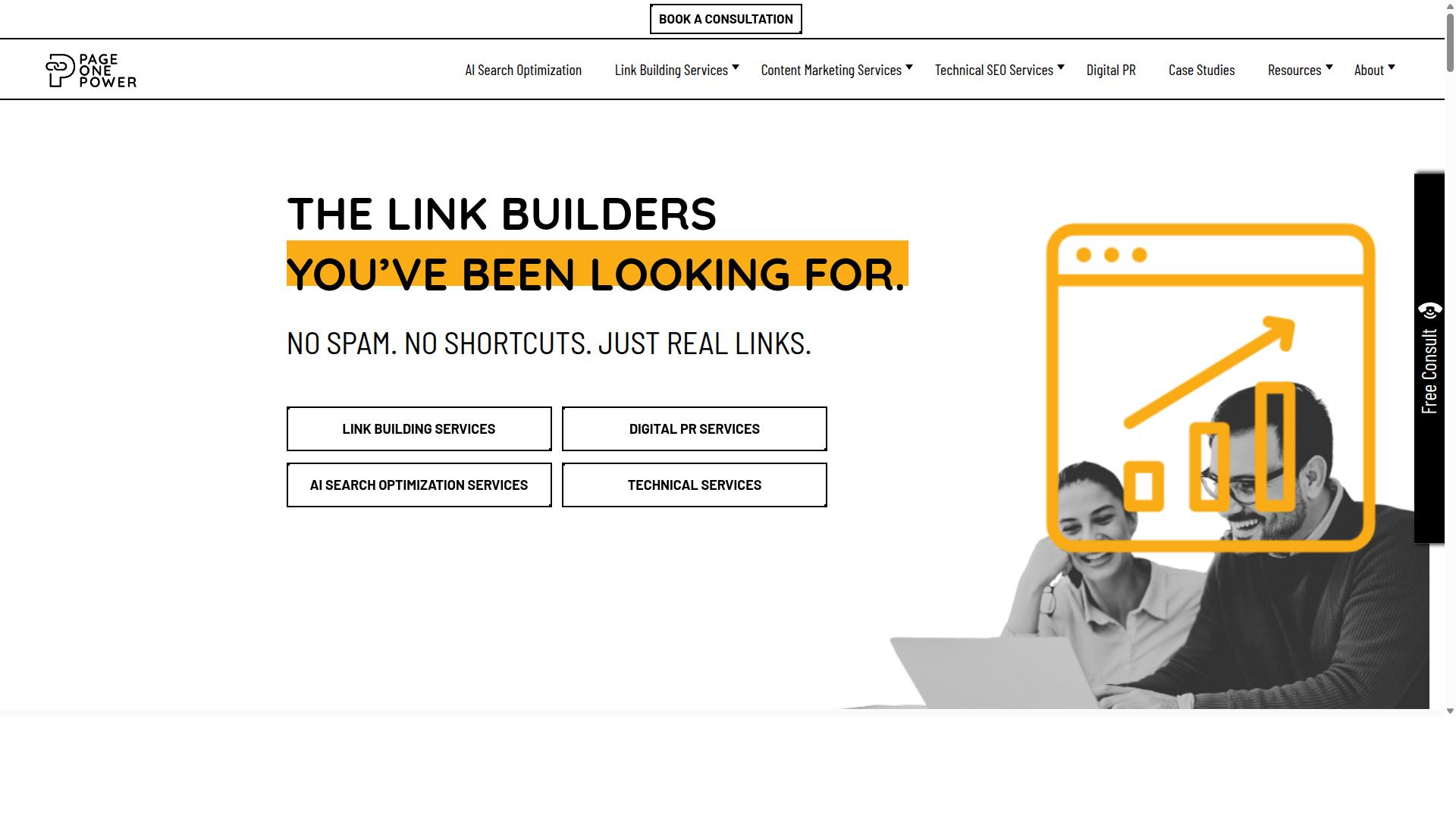 Page One Power website