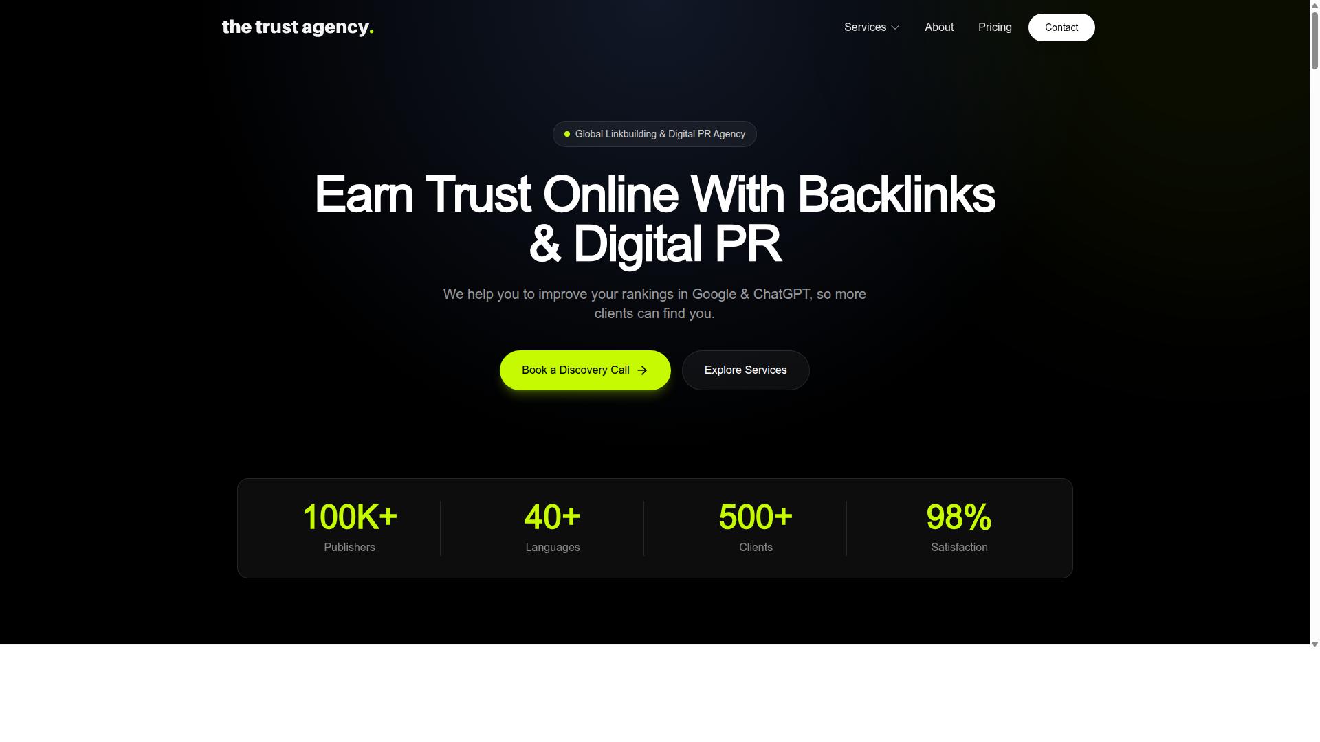 The Trust Agency website